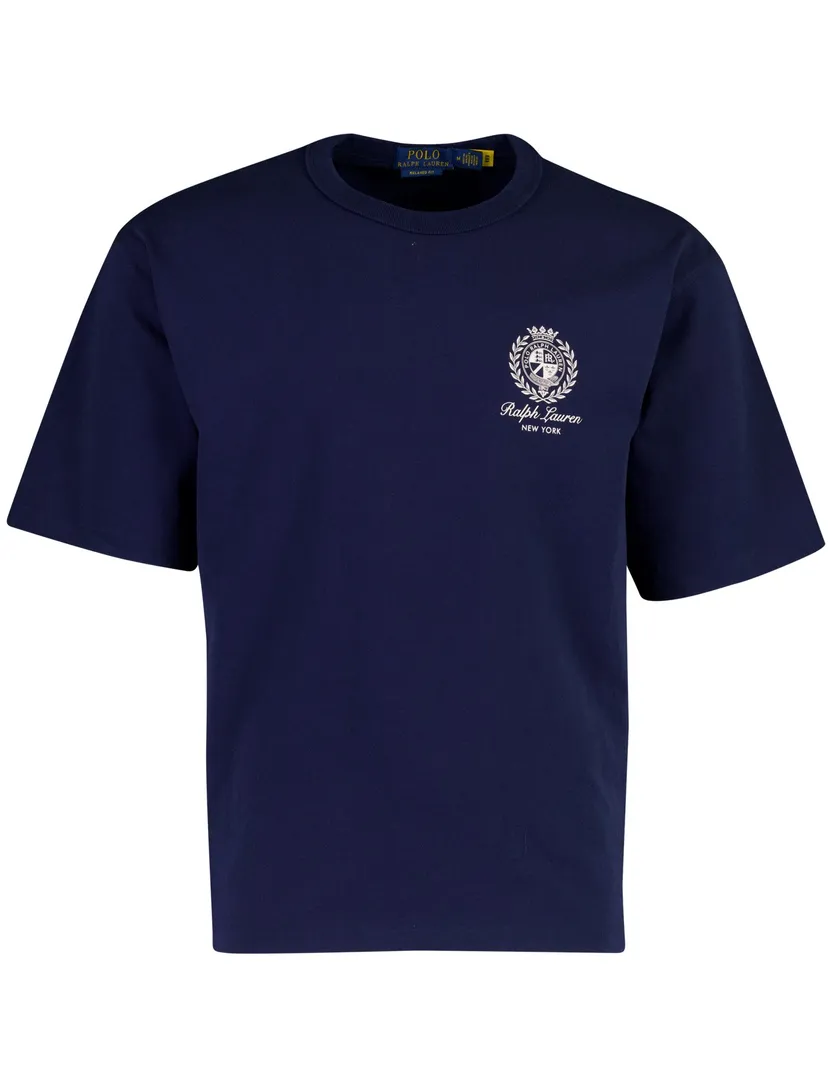 Donkerblauw T-shirt Polo Ralph Lauren Relaxed Fit backprint logo