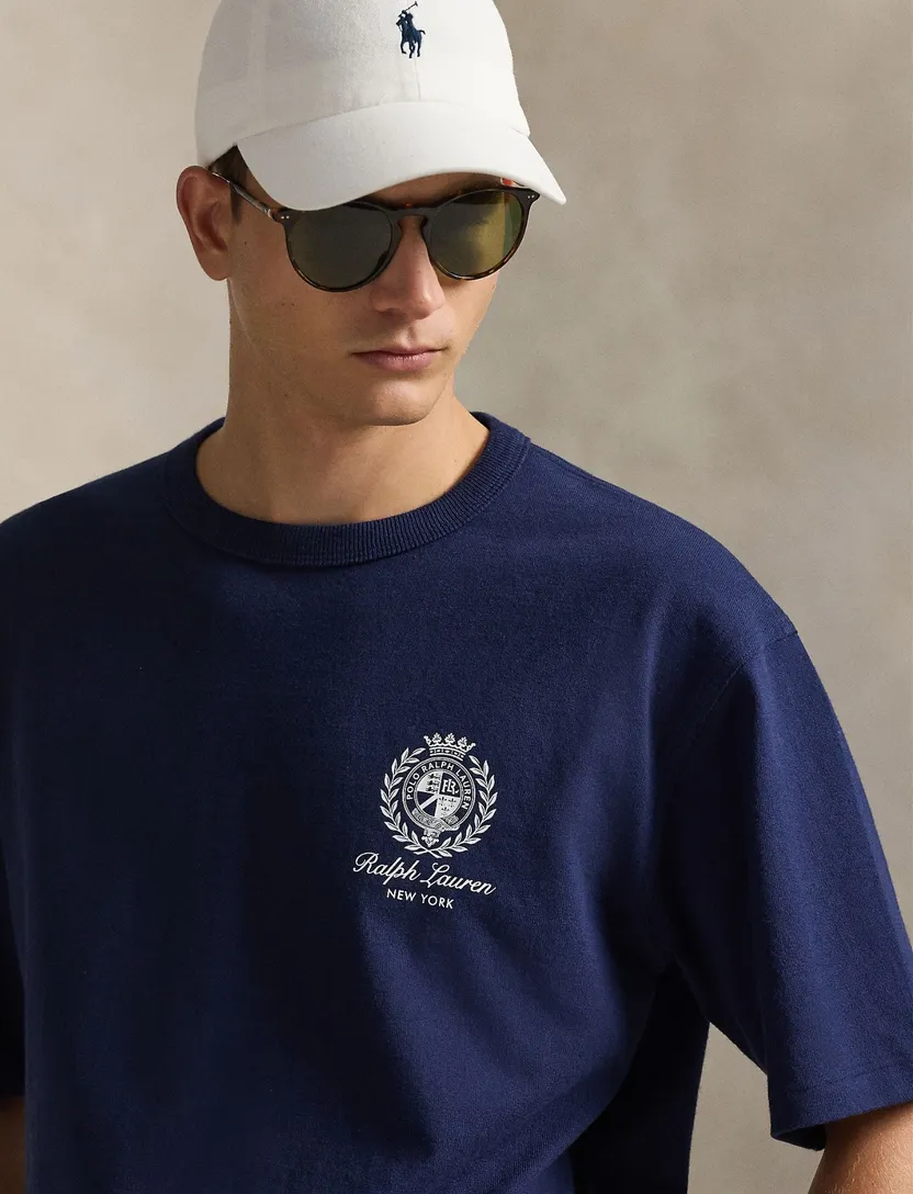 Donkerblauw T-shirt Polo Ralph Lauren Relaxed Fit backprint logo