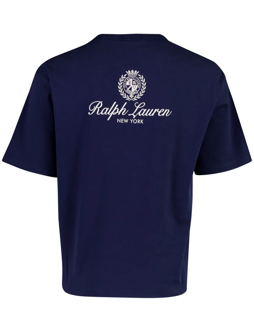 Donkerblauw T-shirt Polo Ralph Lauren Relaxed Fit backprint logo
