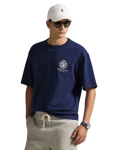 Polo Ralph Lauren Donkerblauw T-shirt Polo Ralph Lauren Relaxed Fit backprint logo