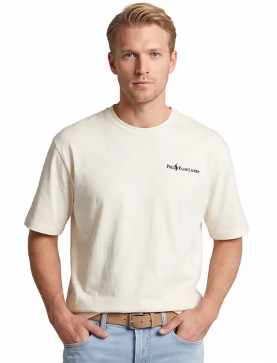 Polo Ralph Lauren Creme T-shirt Polo Ralph Lauren Relaxed Fit logo