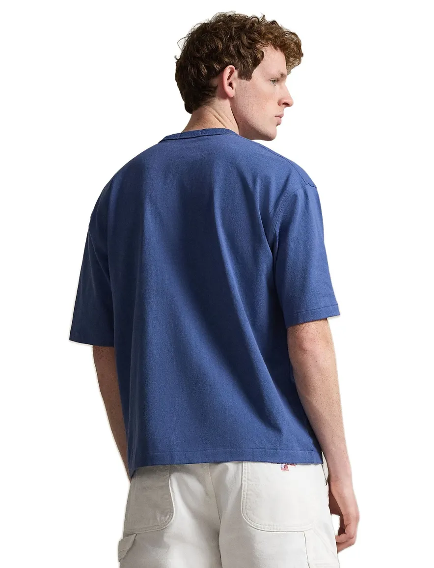 T-shirt Polo Ralph Lauren blauw logo borst Relaxed Fit