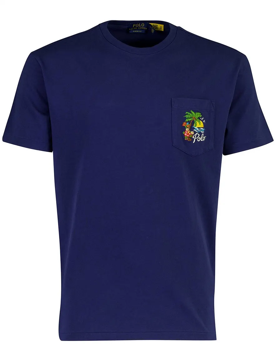 Polo Ralph Lauren T-shirt donkerblauw met backprint