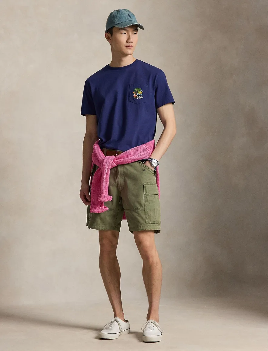 Donkerblauw t-shirt Polo Ralph Lauren backprint korte mouw