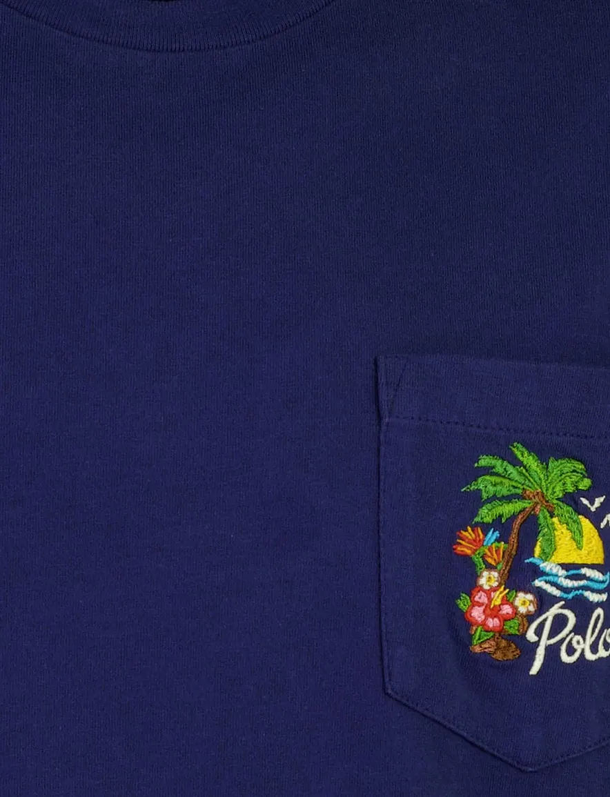 Polo Ralph Lauren T-shirt donkerblauw met backprint
