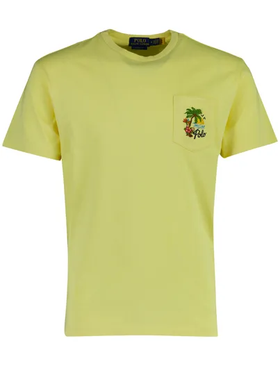 Polo Ralph Lauren Geel t-shirt Polo Ralph Lauren Classic fit met backprint