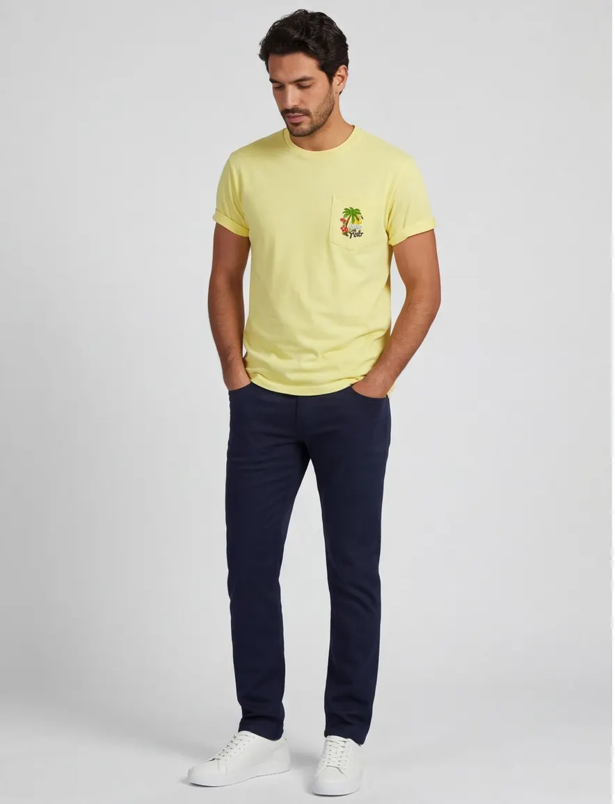 Polo Ralph Lauren T-shirt geel met backprint
