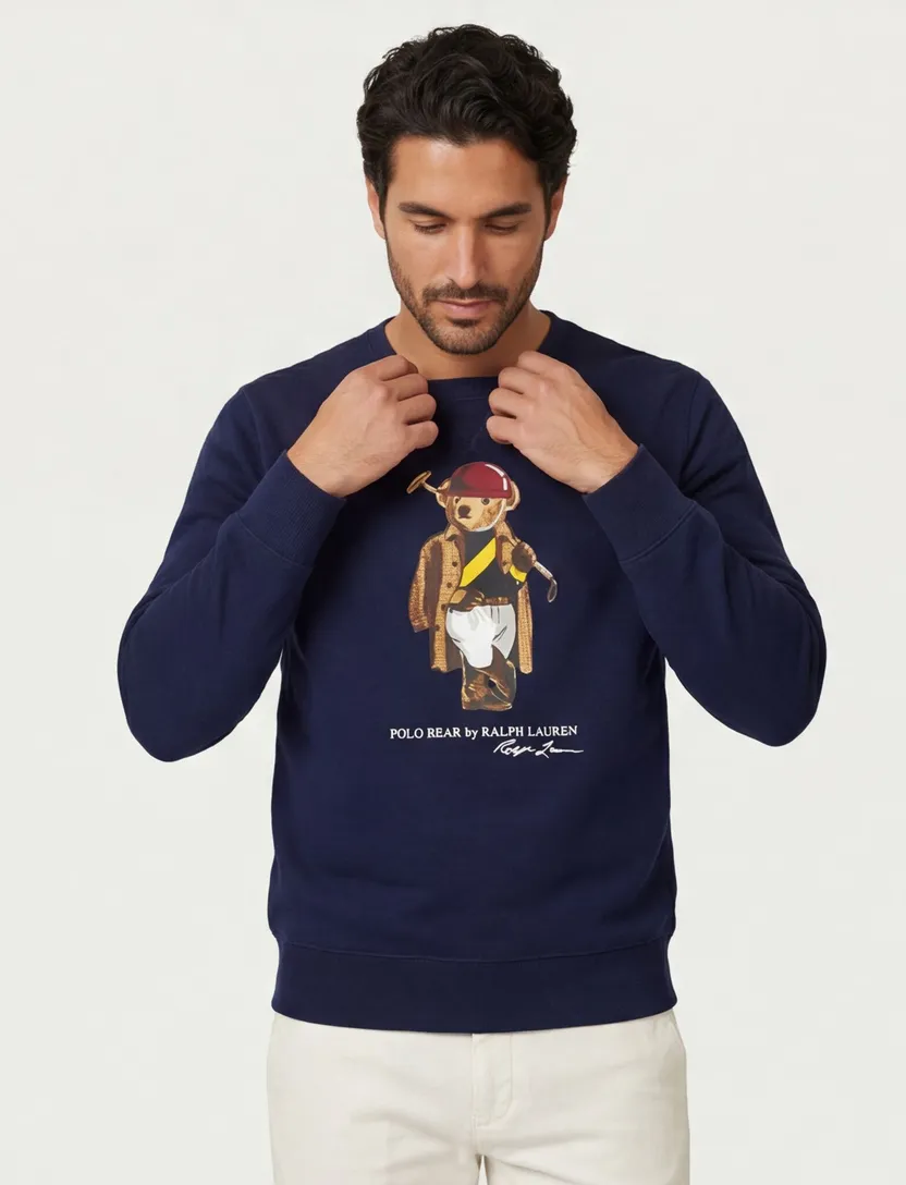 Sweater Polo Ralph Lauren bear donkerblauw