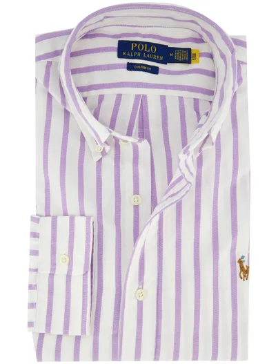 Polo Ralph Lauren Polo ralph lauren custom fit overhemd paarse streepjes