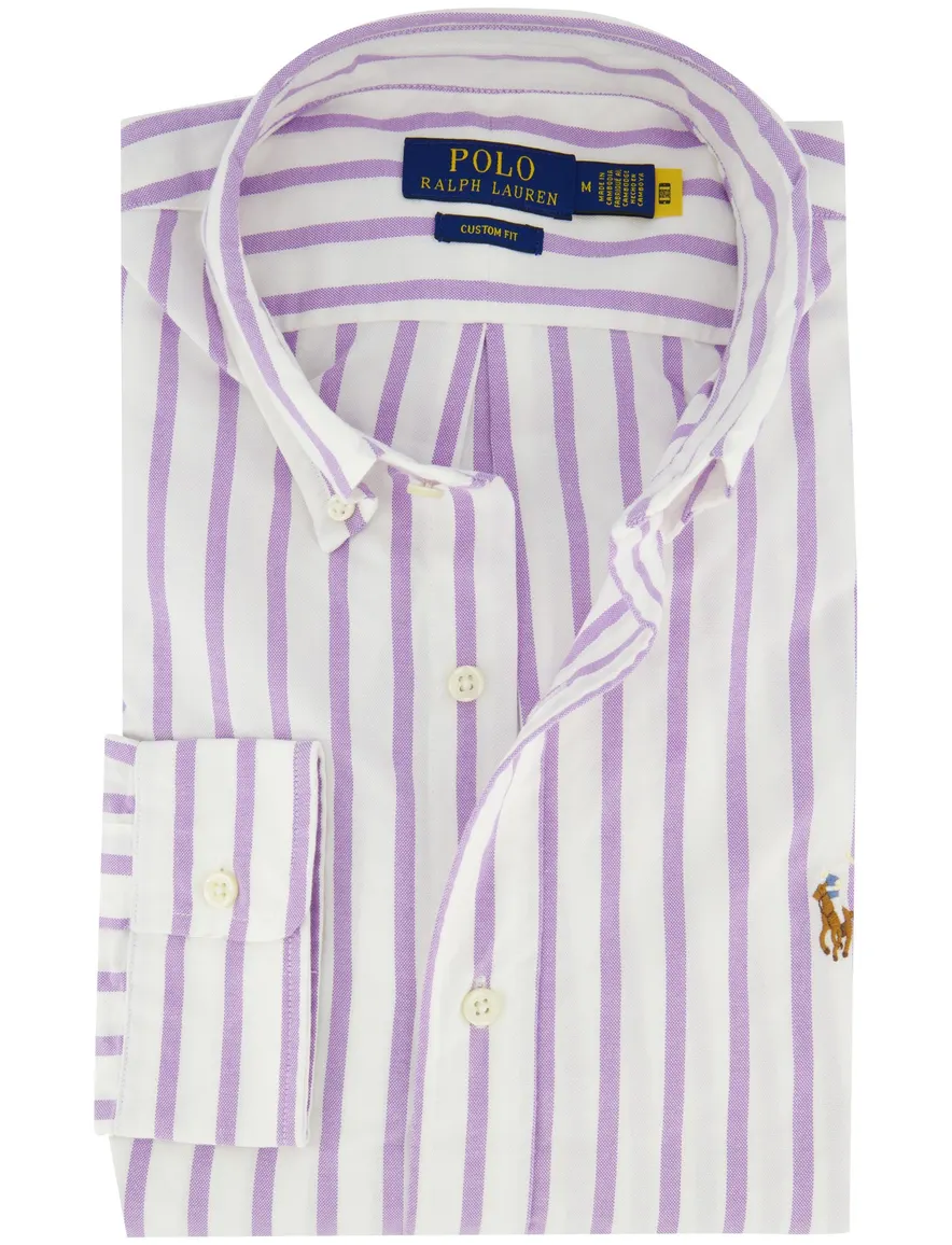 Polo Ralph Lauren Overhemd paars streep wit