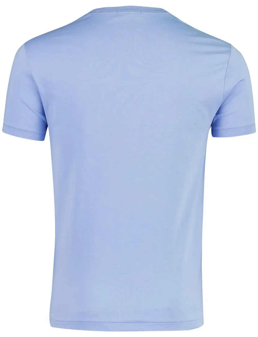 T-shirt Polo Ralph Lauren blauw beer opdruk korte mouw slim fit