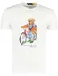 t-shirt wit Polo Ralph Lauren Bear opdruk Custom Slim Fit