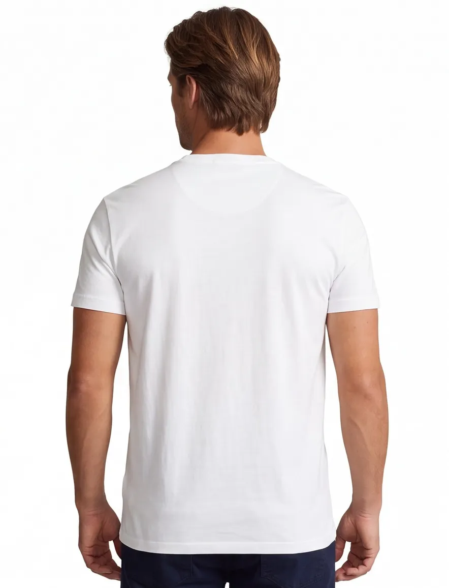 Polo Ralph Lauren Bear t-shirt wit opdruk Custom Slim Fit