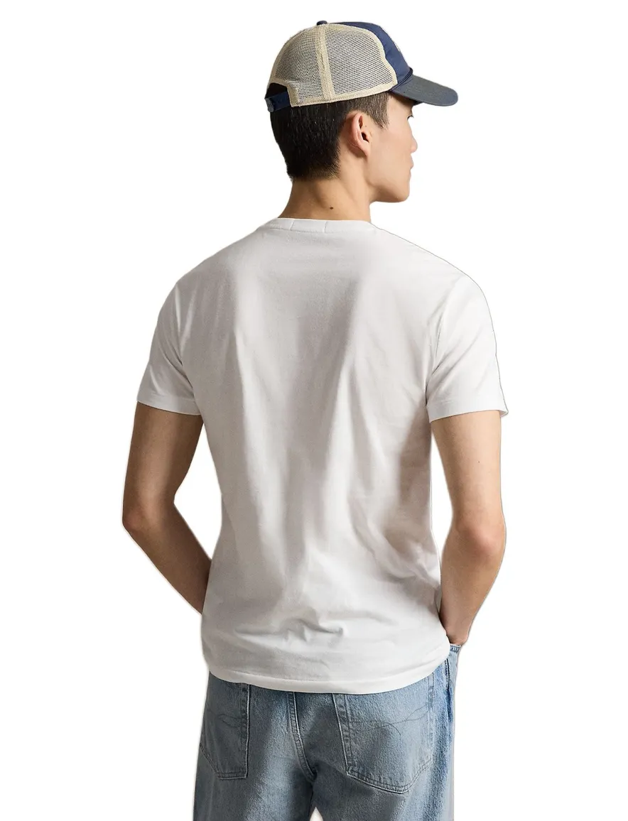 t-shirt wit Polo Ralph Lauren Bear opdruk Custom Slim Fit