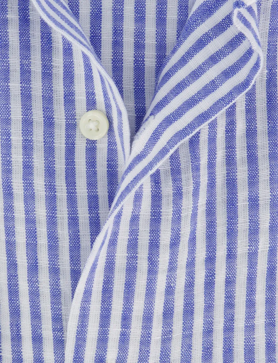 Blauw gestreept overhemd Polo Ralph Lauren Custom Fit
