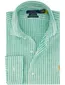 Linnen overhemd groen wit streep Polo Ralph Lauren Custom Fit