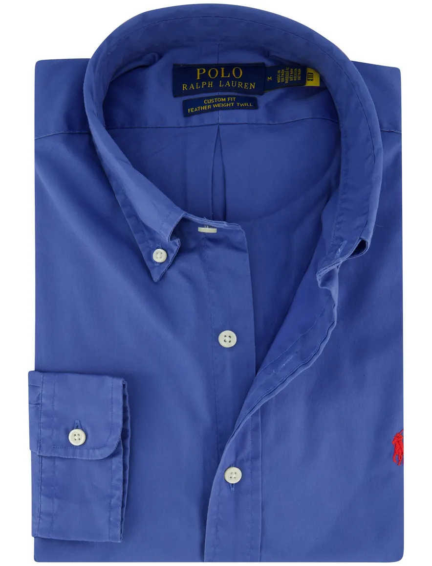 blauw overhemd Ralph Lauren normale fit