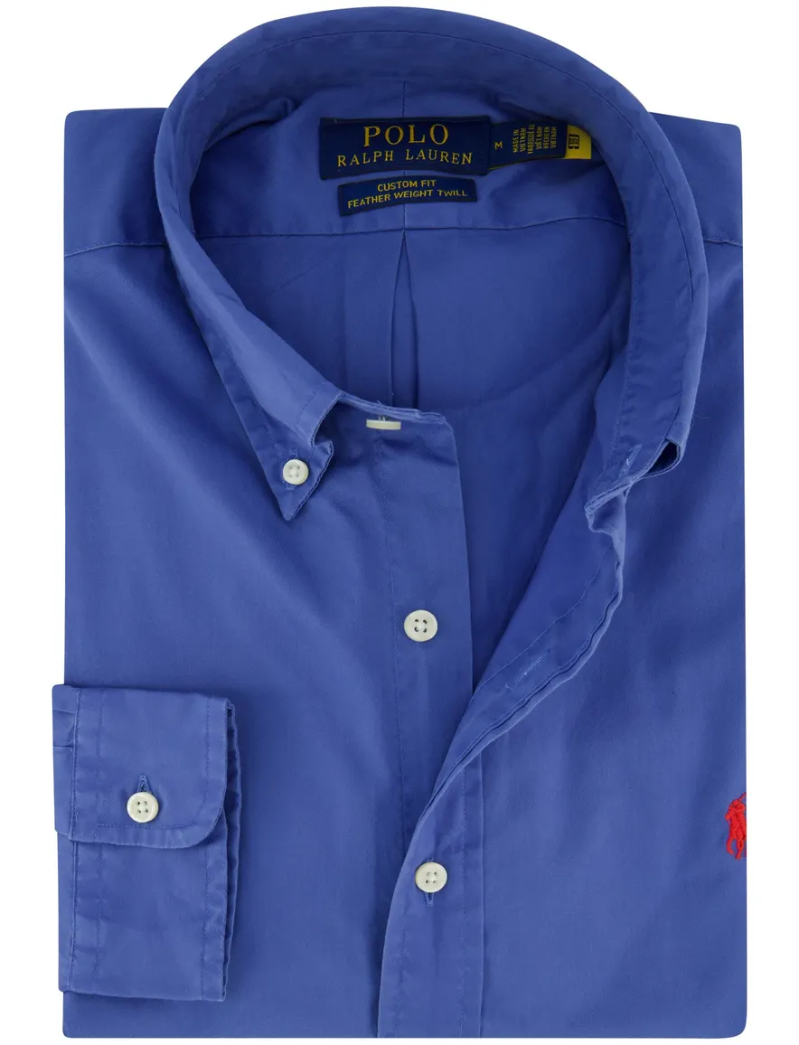 Polo Ralph Lauren custom fit overhemd blauw