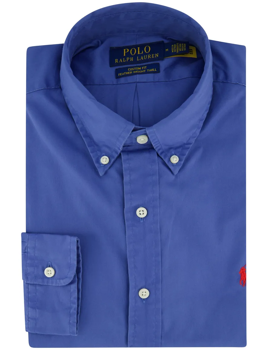 blauw overhemd Ralph Lauren normale fit
