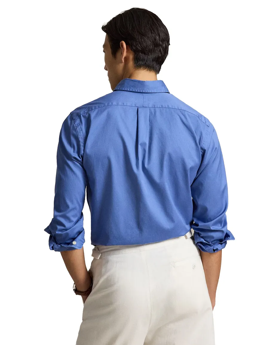 blauw overhemd Ralph Lauren normale fit