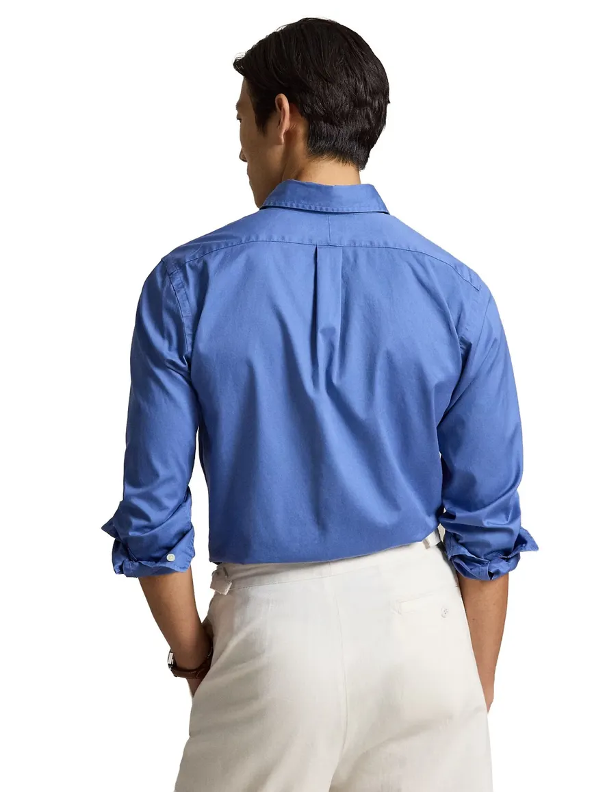 Polo Ralph Lauren custom fit overhemd blauw