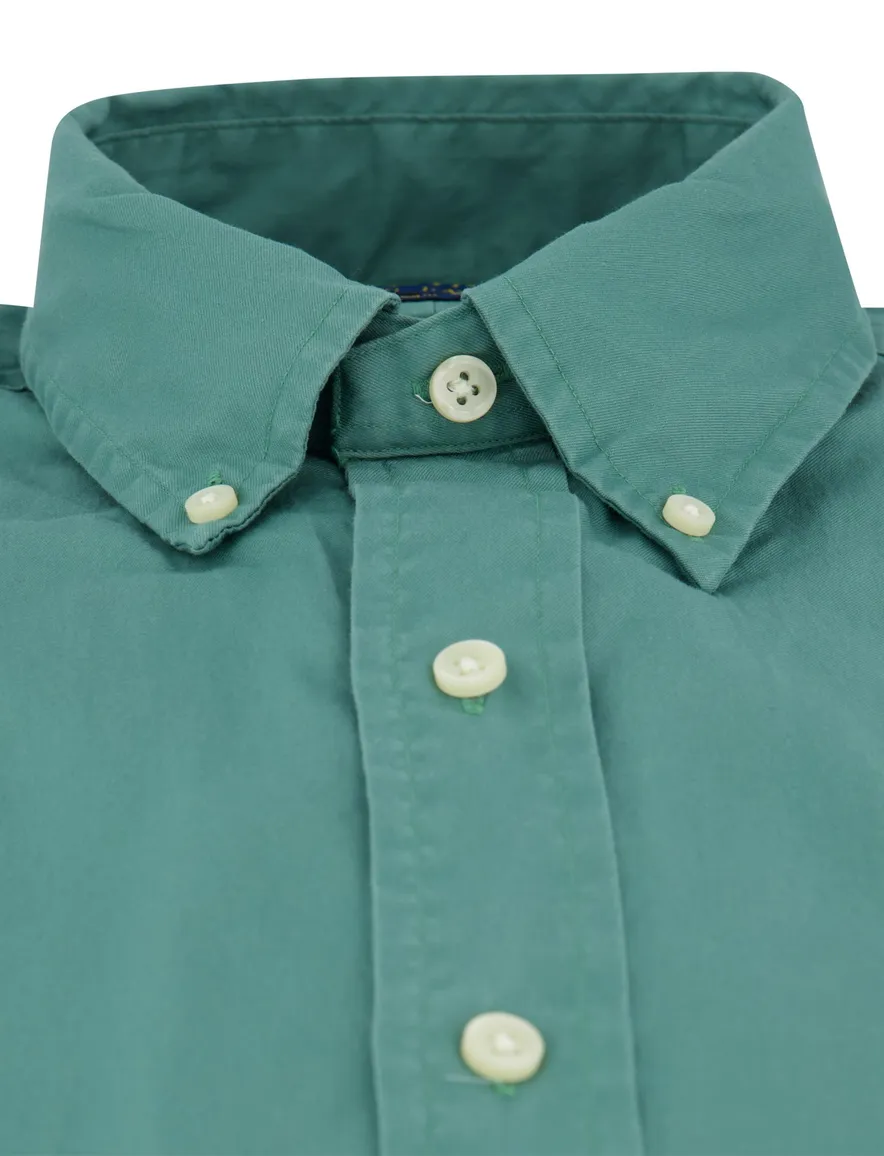 Overhemd Polo Ralph Lauren Custom Fit groen katoen
