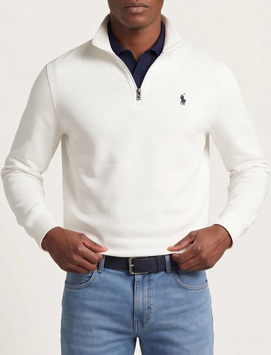 Polo Ralph Lauren half zip trui wit