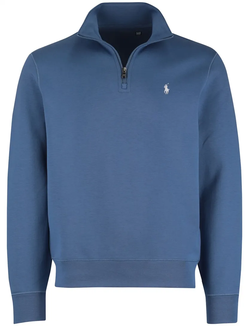 trui Polo Ralph Lauren blauw half zip katoen