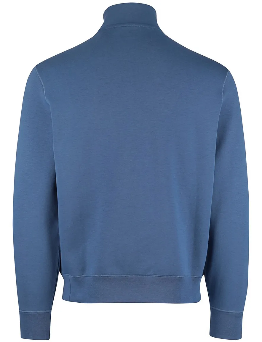 blauwe trui Polo Ralph Lauren half zip normale fit