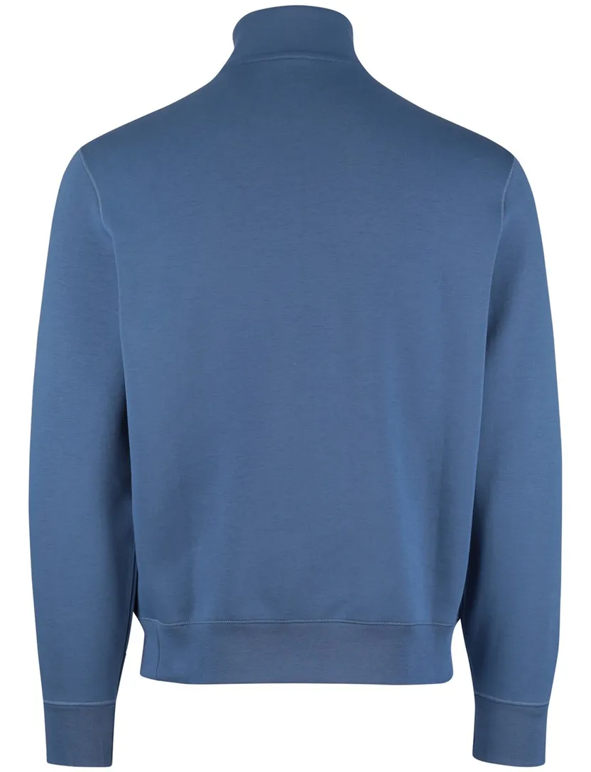 trui Polo Ralph Lauren blauw half zip katoen