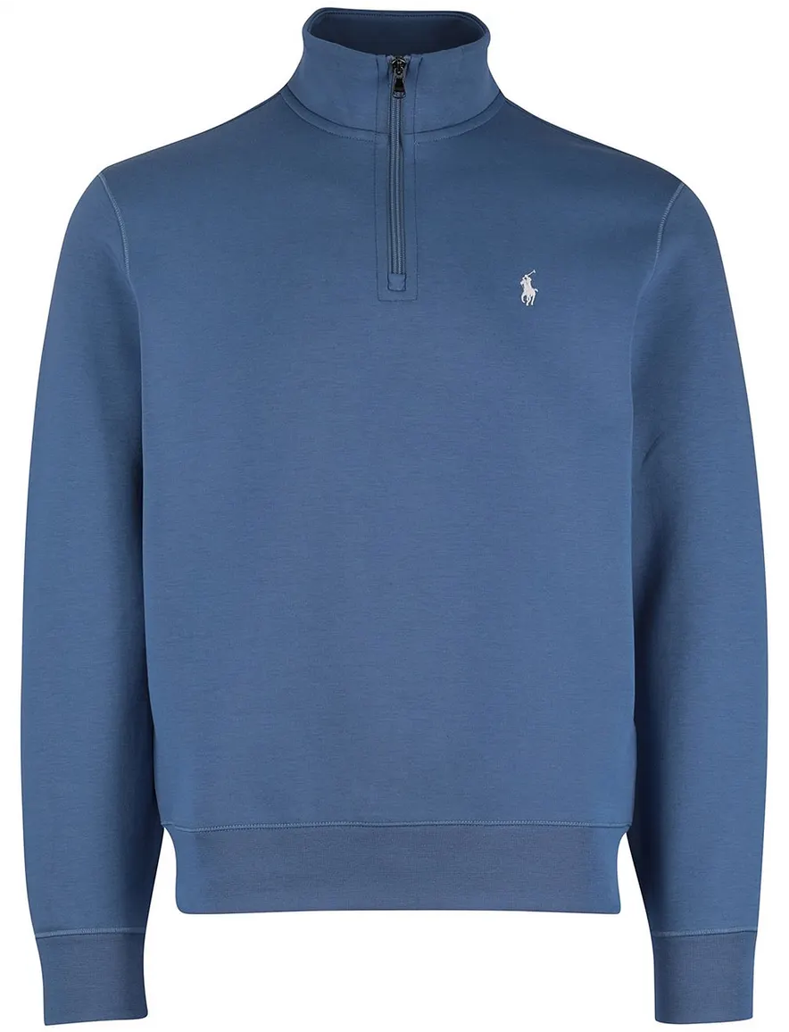 blauwe trui Polo Ralph Lauren half zip normale fit