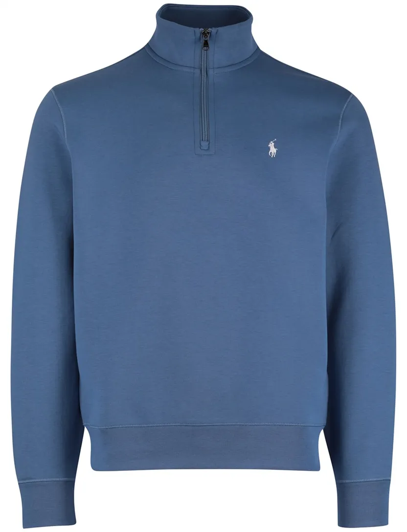 trui Polo Ralph Lauren blauw half zip katoen