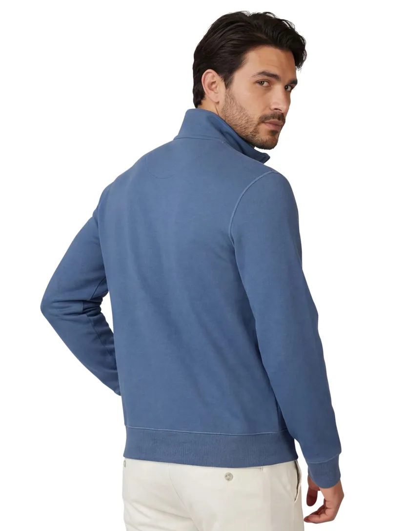 trui Polo Ralph Lauren blauw half zip katoen