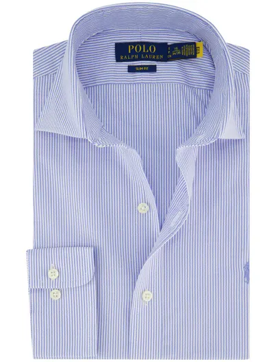 Polo Ralph Lauren Polo Ralph Lauren Slim Fit overhemd blauw gestreept katoen