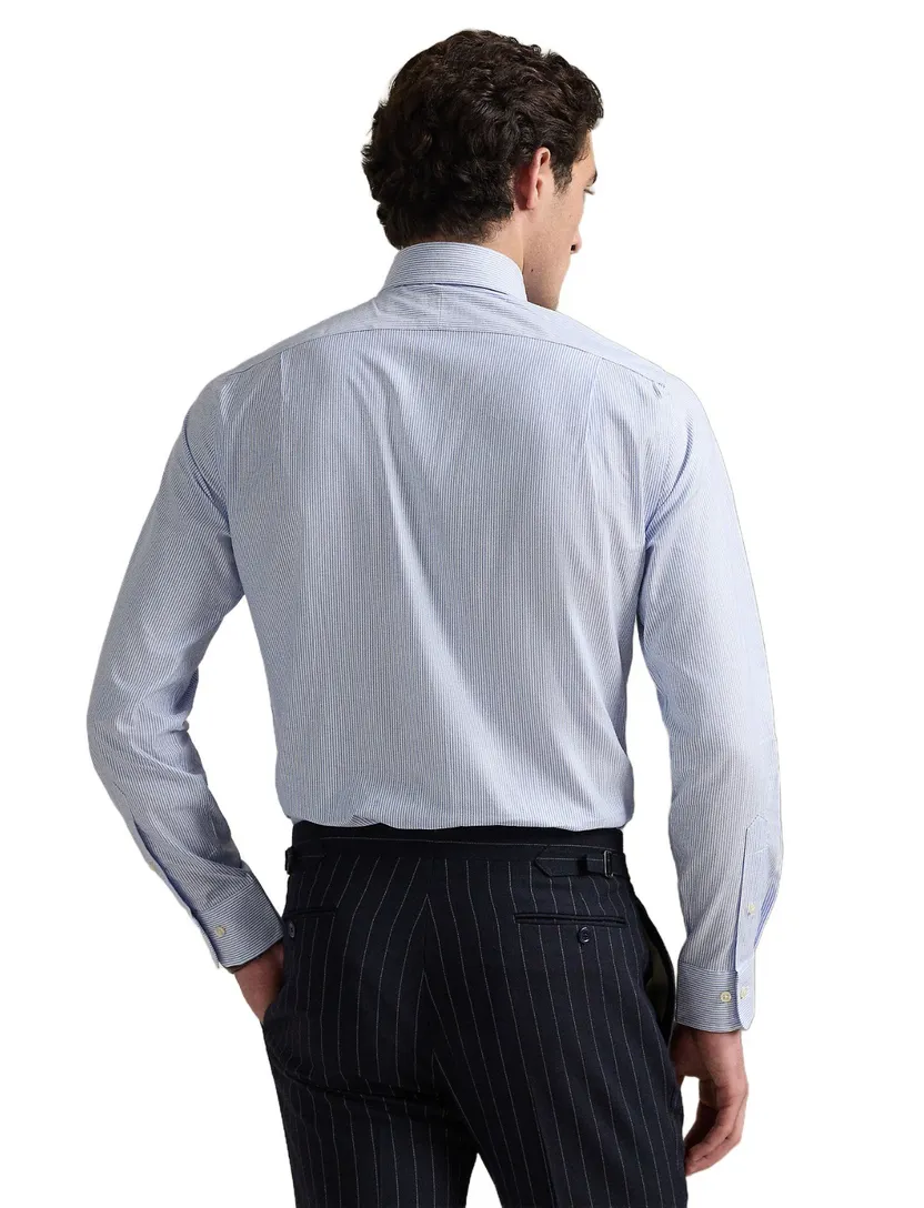 Polo Ralph Lauren Slim Fit overhemd blauw gestreept katoen
