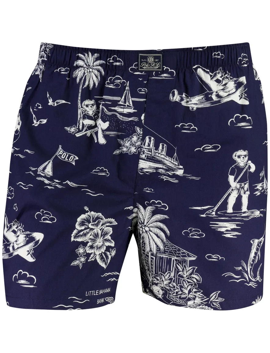 3-pack boxershort Polo Ralph Lauren donkerblauw wit
