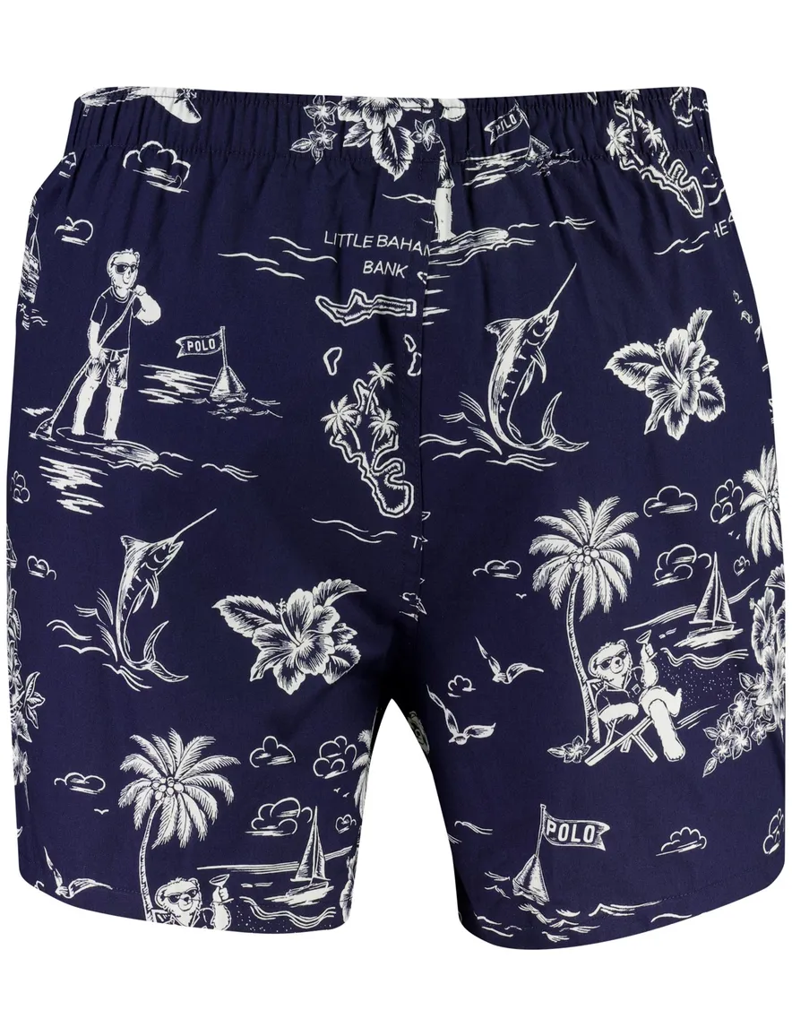 3-pack boxershort Polo Ralph Lauren donkerblauw wit