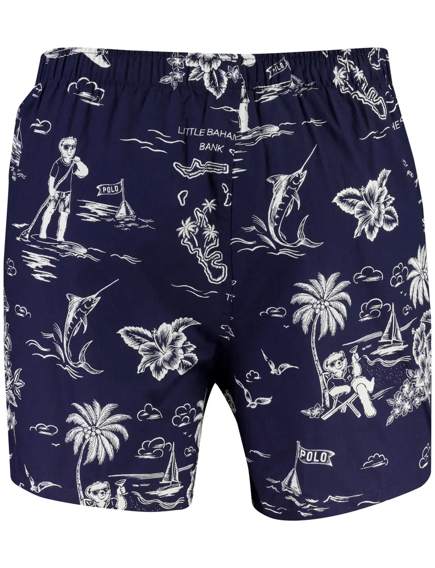 3-pack boxershort Polo Ralph Lauren donkerblauw wit