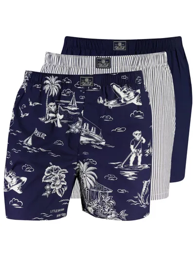 Polo Ralph Lauren Polo Ralph Lauren 3-pack boxershort donkerblauw wit