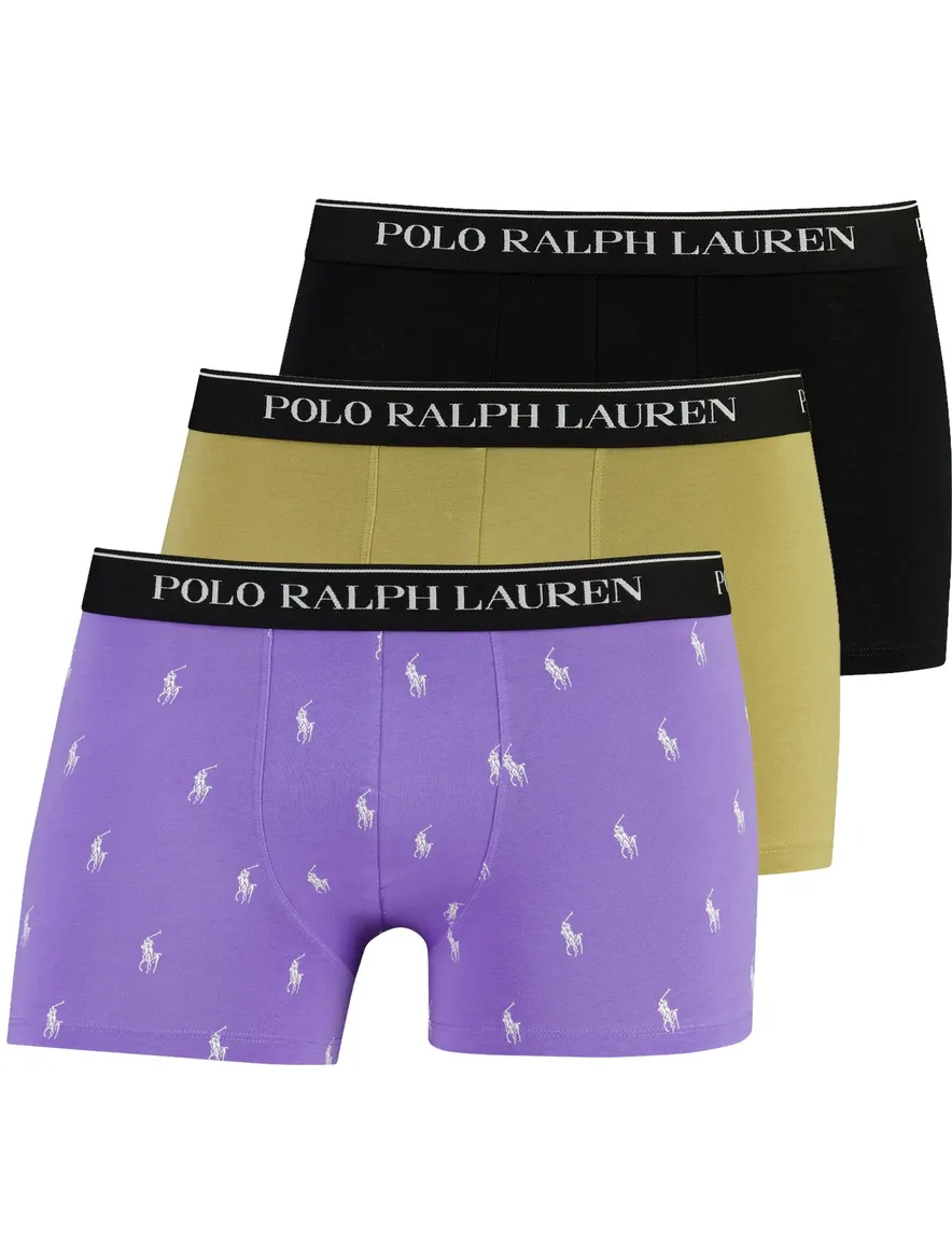 Polo Ralph Lauren boxersrhort groen paars zwart 3-pack