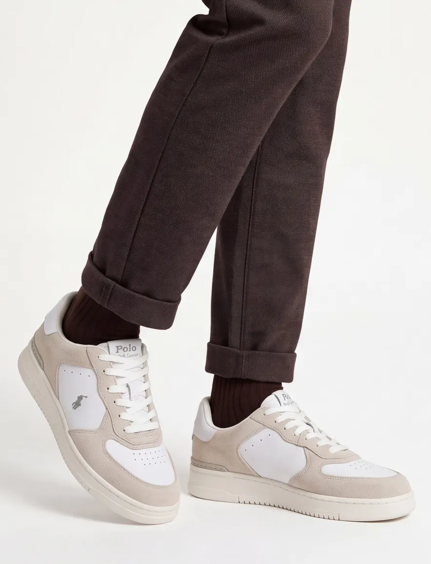Schoenen Polo Ralph Lauren creme paars wit