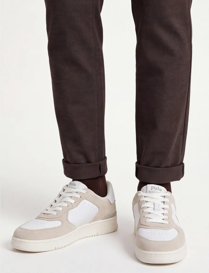 Schoenen Polo Ralph Lauren creme paars wit