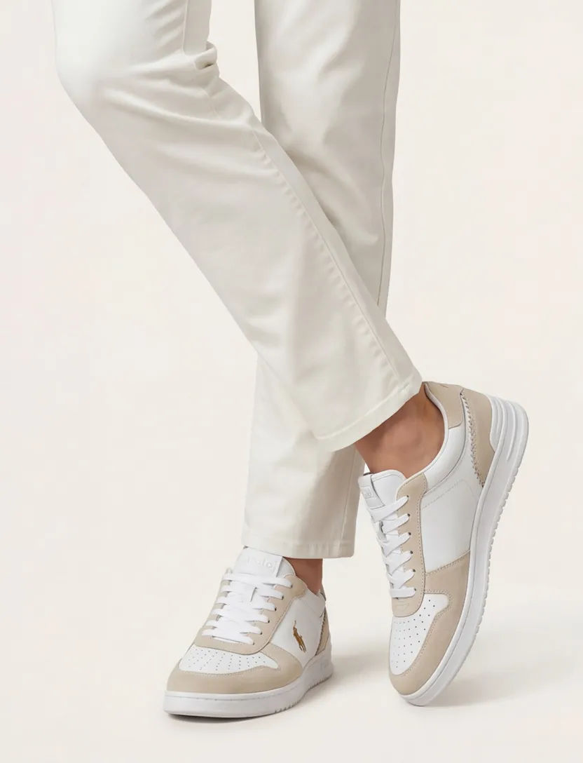 Sneakers Polo Ralph Lauren beige logo
