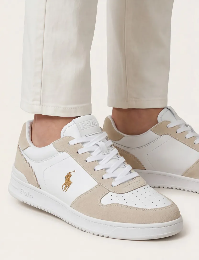 Sneakers Polo Ralph Lauren beige logo