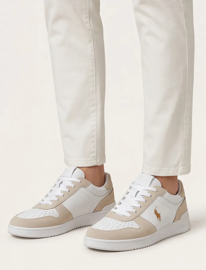 Sneakers Polo Ralph Lauren beige logo