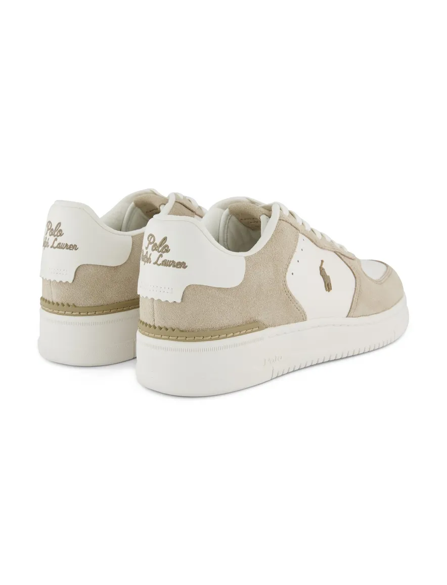 Witte sneakers Polo Ralph Lauren beige logo