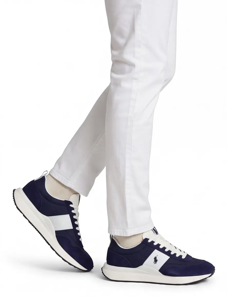 Sneakers Polo Ralph Lauren donkerblauw leer