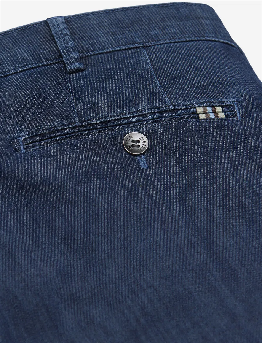 Meyer 5-pockt jeans Bonn donkerblauw denim normale fit