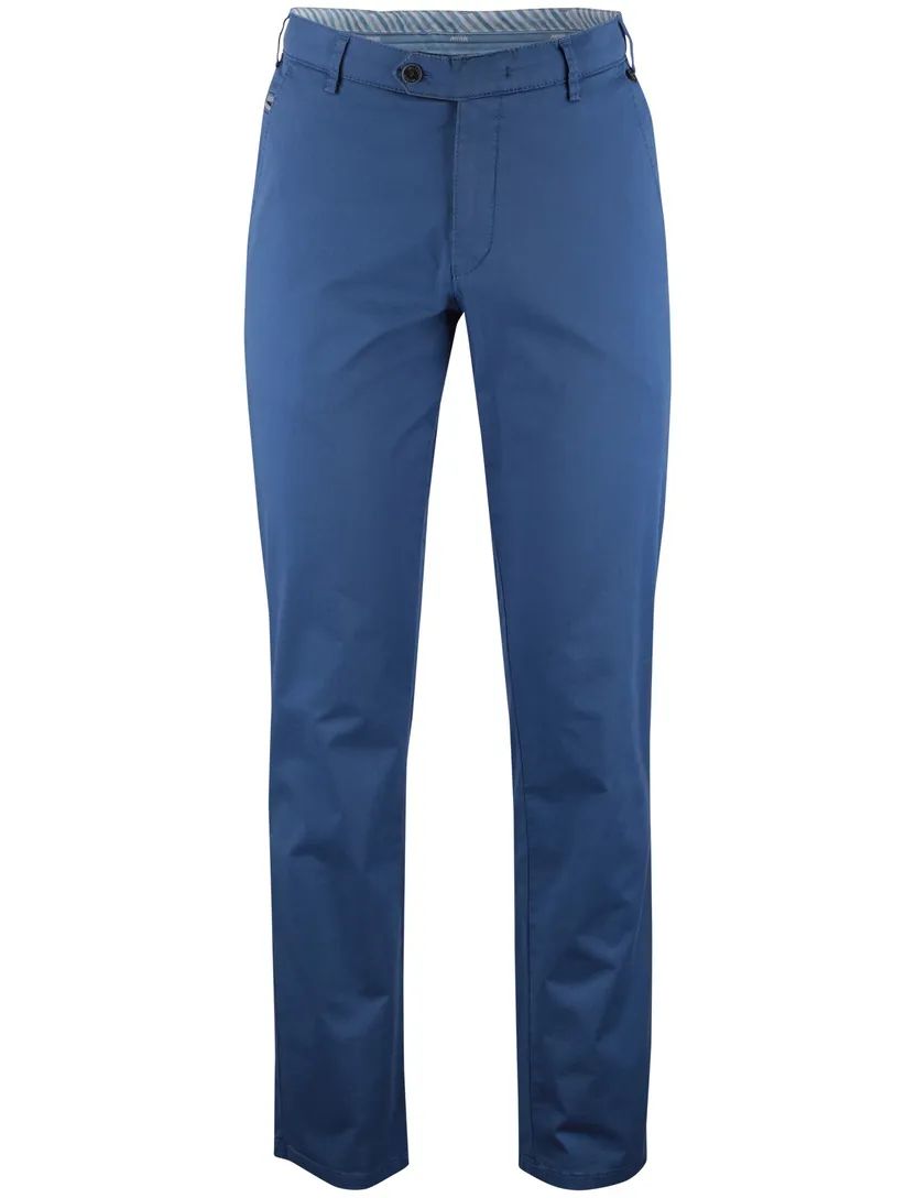 Pantalon flatfront model blauw Meyer normale fit