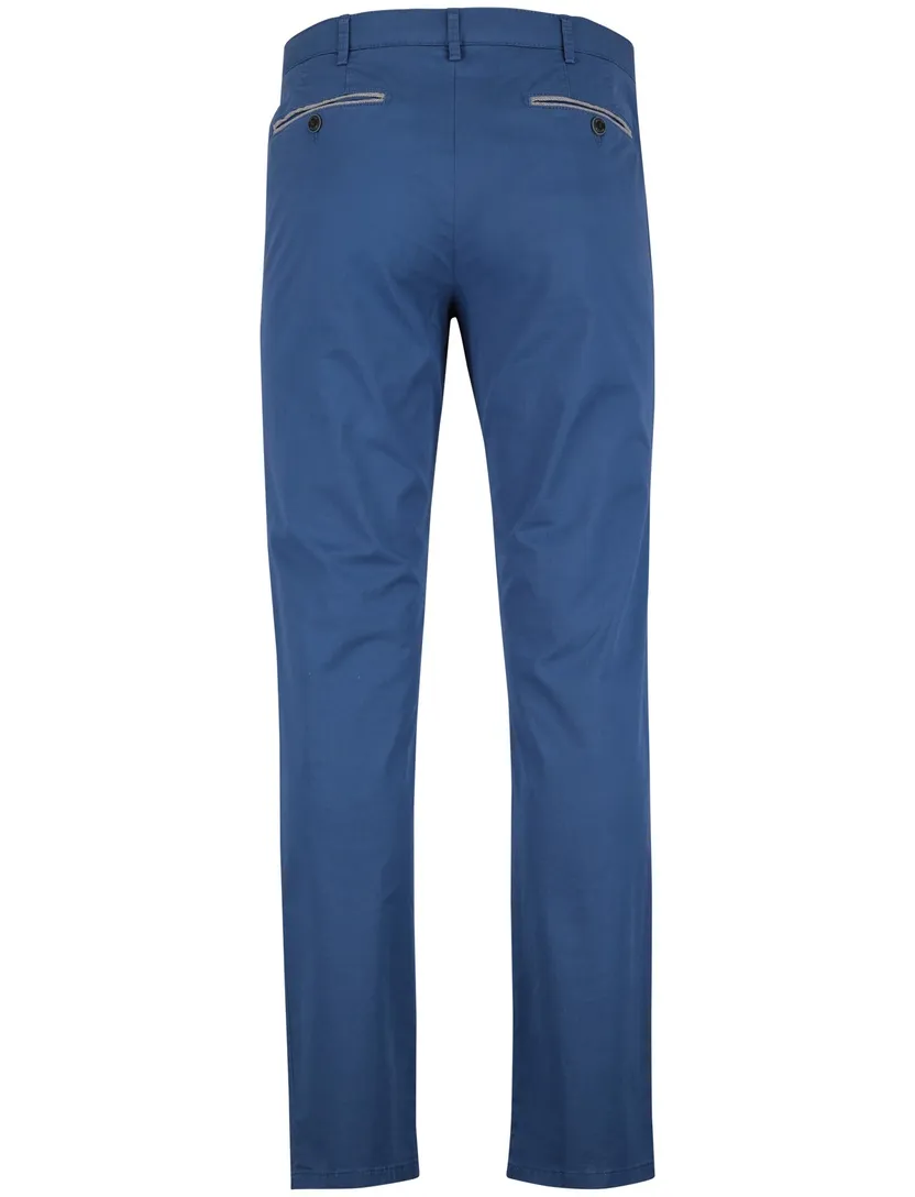 Pantalon flatfront model blauw Meyer normale fit